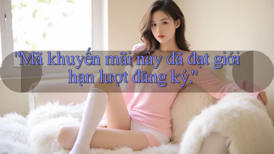 “Mã khuyến mãi này đã đạt giới hạn lượt đăng ký.” “Mã khuyến mãi này đã đạt giới hạn lượt đăng ký.”