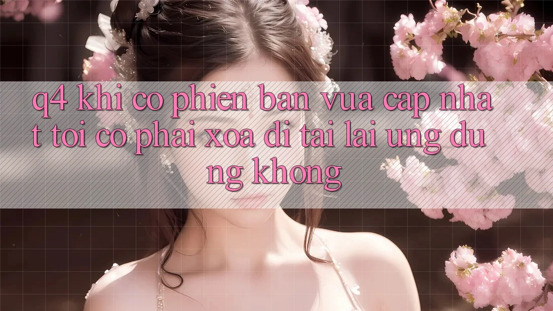 Q4: Khi có phiên bản vừa cập nhật, tôi có phải xóa đi tải lại ứng dụng không? Q4: Khi có phiên bản vừa cập nhật, tôi có phải xóa đi tải lại ứng dụng không?