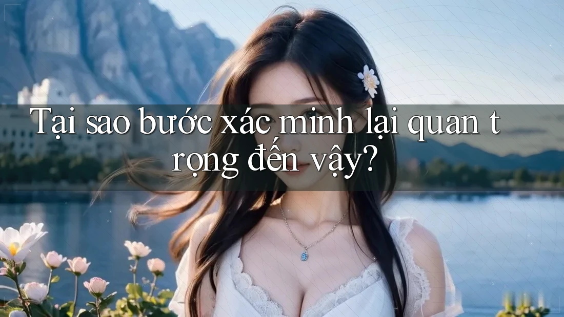 Tại sao bước xác minh lại quan trọng đến vậy? Tại sao bước xác minh lại quan trọng đến vậy?
